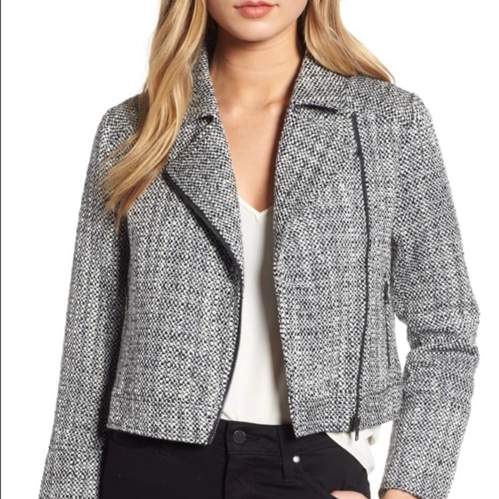 Tweed moto jacket